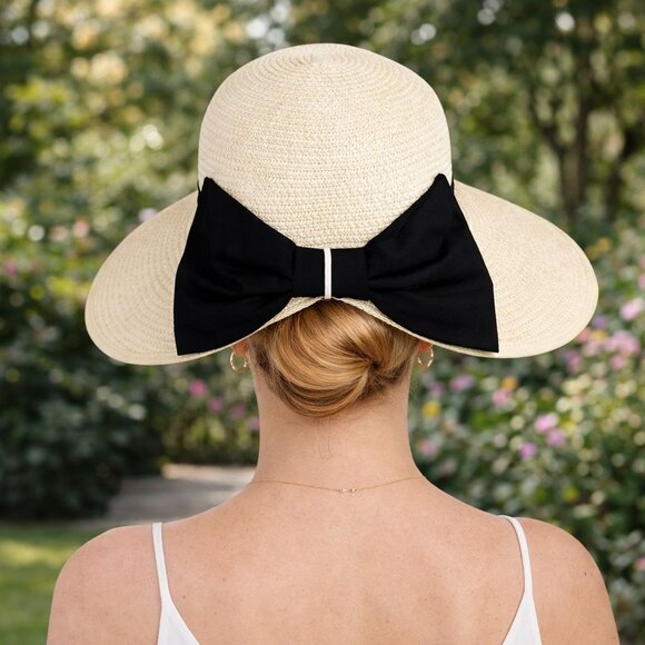 Royal Beige Straw Sun Hat Updo Notch VTG Nautical Style Beach Cruise Life Fashio main image 11
